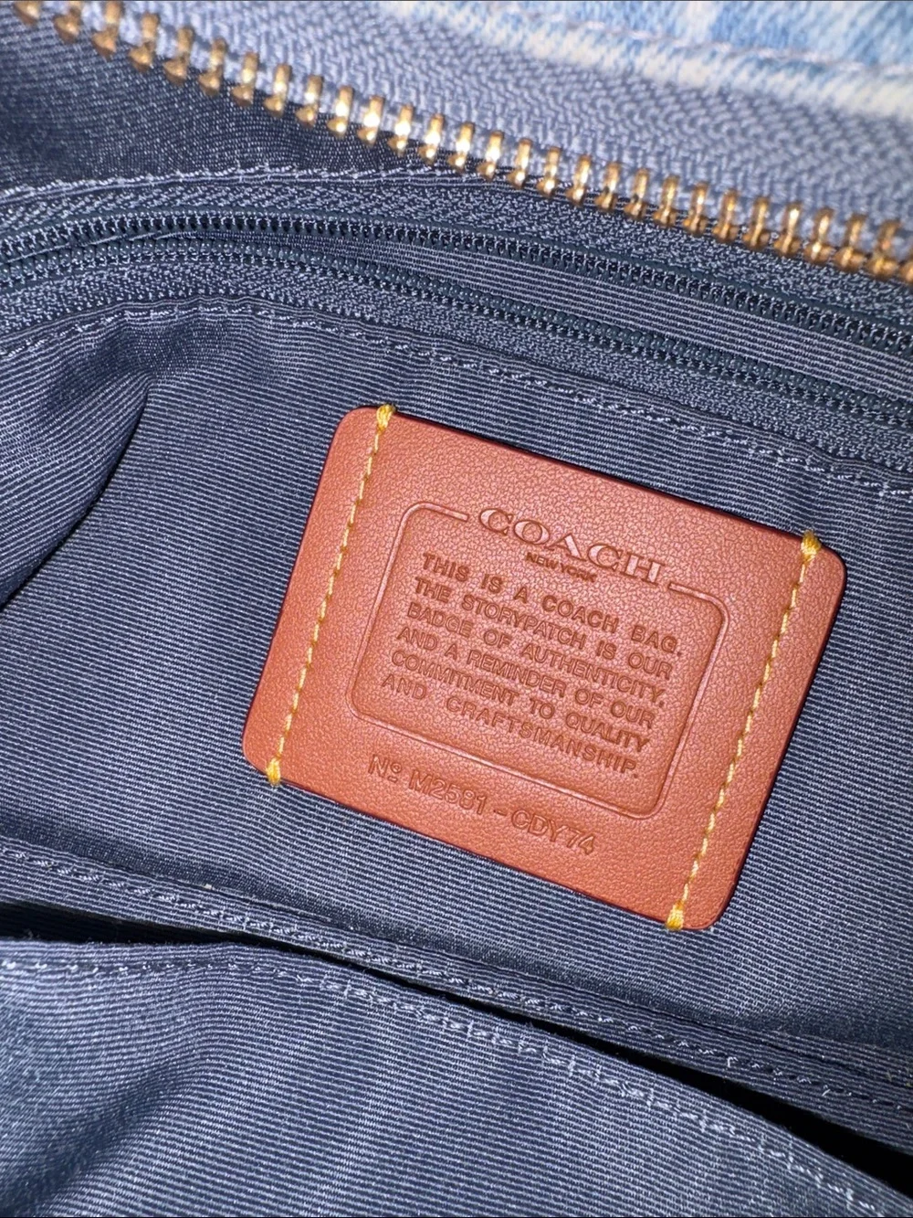Coach medium denim